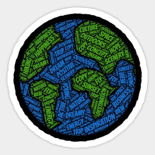 Earth Shape T-shirt Sticker